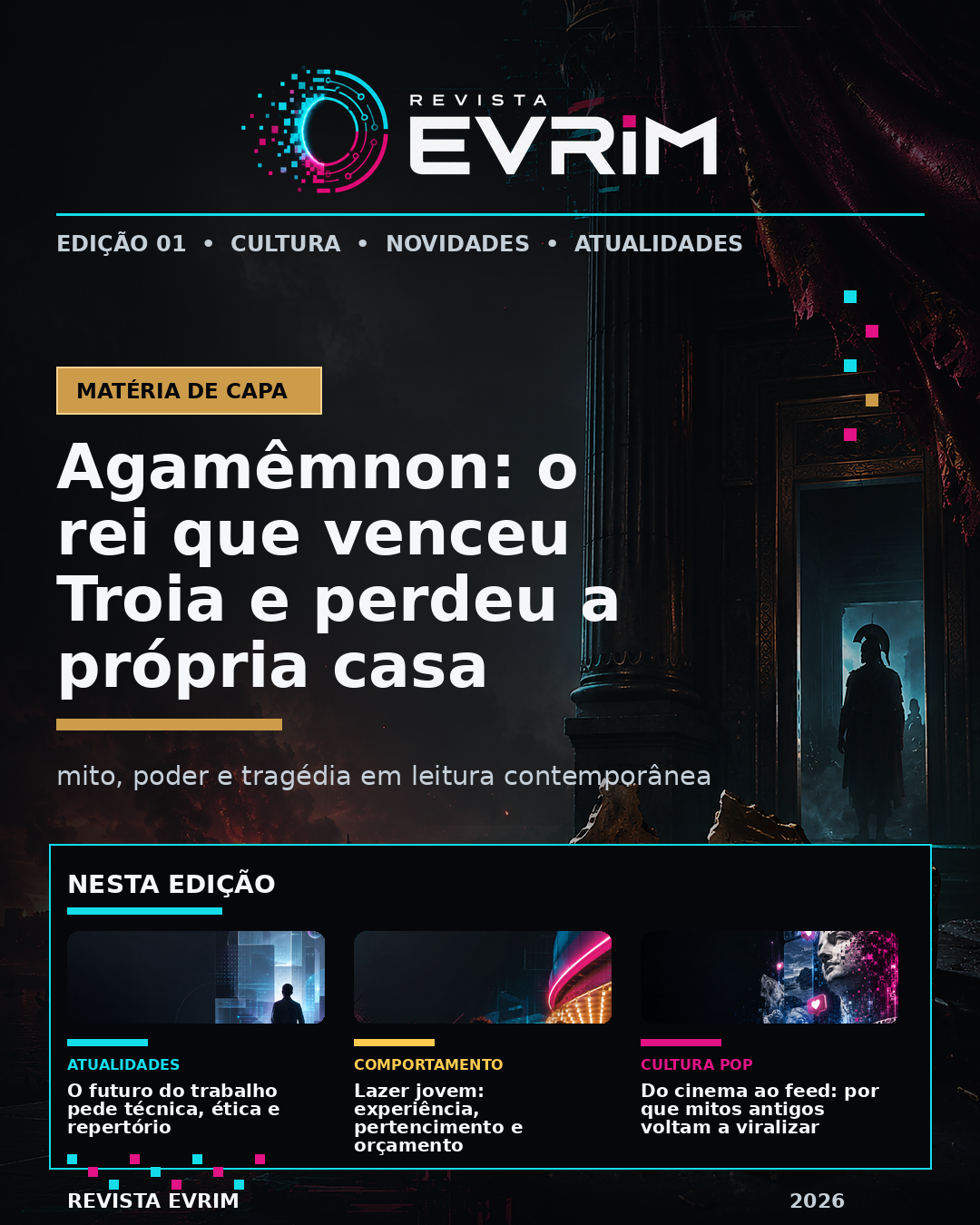 Capa da edição atual da Revista Evrim
